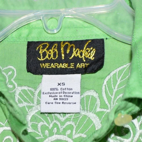 Bob Mackie Wearable Art Green Women's Embroidered - Picture 4 of 6